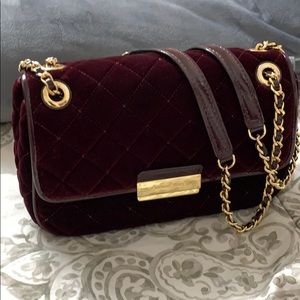 Michael Kors Velvet Burgundy Evening Bag
